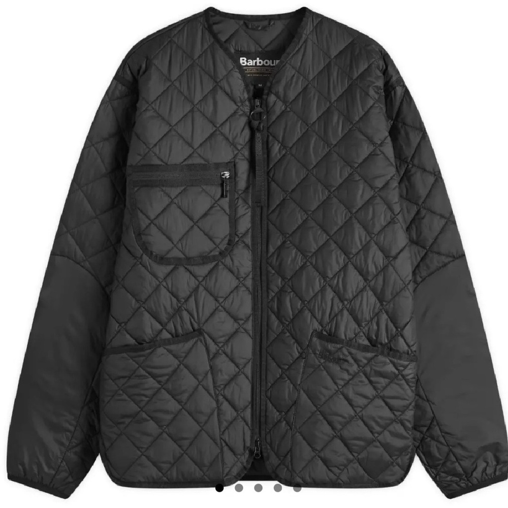 Barbour Men's Heritage Liddesdale Liner Quilted Jacket in Black Medium